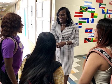  Dr. Dixon with students